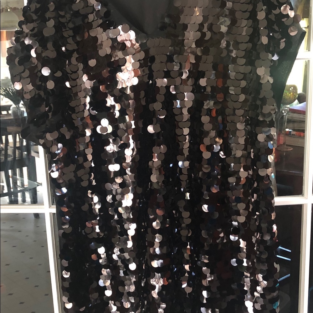 Plus Sequin Disk Shift Dress